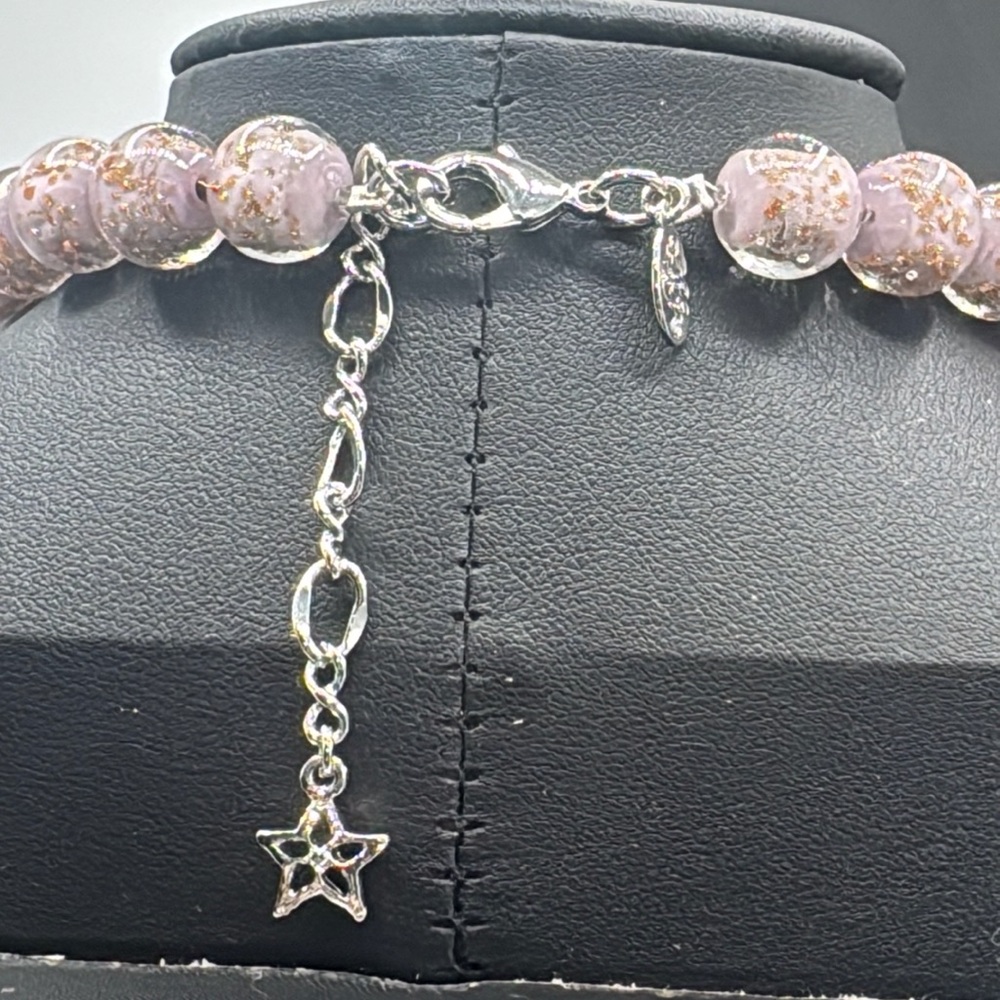 Kirk’s Folly Blue and Pink Skull Pendant Necklace - Picture 4 of 7
